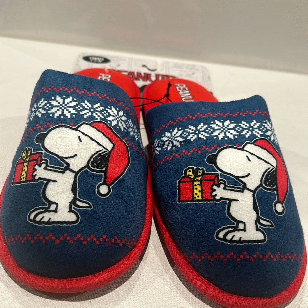 NWT Peanut Snoopy Slippers indoors/outdoors.